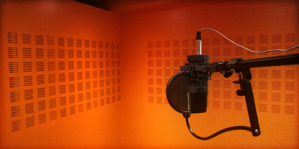 cabine audio pour prise de voix studio